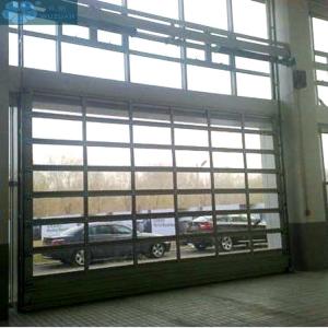 China 220V 2.5mm Galvanized Steel PC Glass Panel Garage Doors wholesale