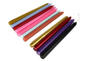 China 8 Inch 10 Inch Colored Beeswax Taper Candles Christmas Gold For Dinner wholesale