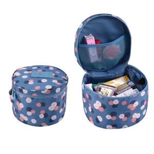 China Outdoor Travel Beauty Storage Round Polyester Waterproof Makeup Wash Bag wholesale