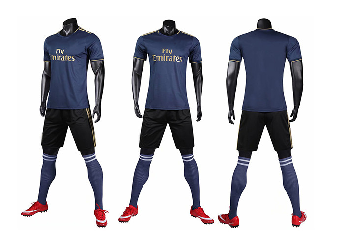 Football jersey new model soccer made in thailand football jersey boys in black