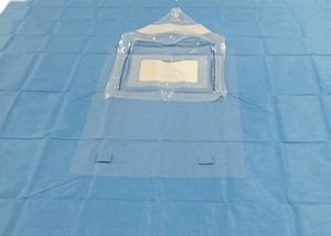 China Blue Green Disposable Patient Drapes Craniotomy Head Surgery 230*330cm wholesale