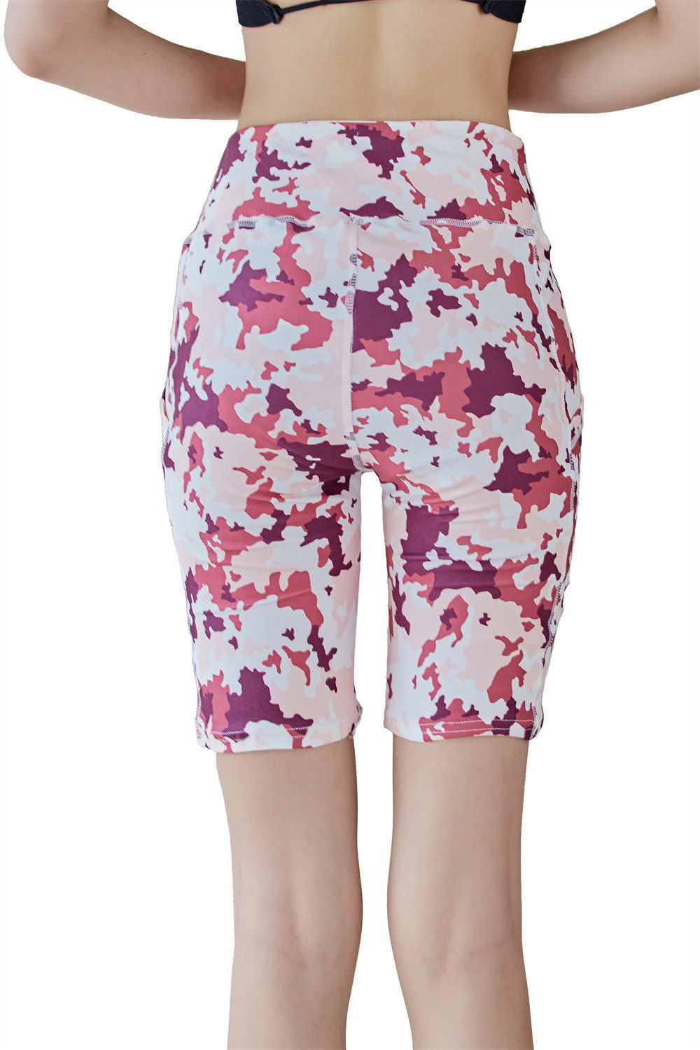 Machine Washable Custom Printed Leggings Seamless Gym Shorts For Women