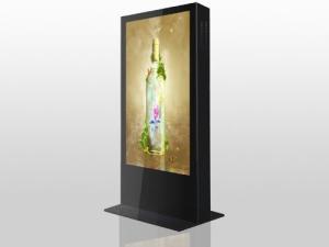 China 60inch 78inch 82 inch IP65 7000cd outdoor P3 P4 floor stand double-sided led advertising machine display wholesale