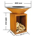 Customization Corten Steel Bbq Grill Garden Barbecue Charcoal Grill High