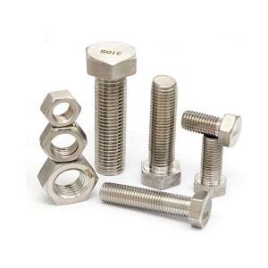 China DIN931 A2 70 Stainless Steel Hex Head Bolts Nuts Carbon Steel Gr8.8 wholesale