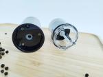 Round Silver Stainless Steel Pepper Grinders With Adjustable Grind Settings
