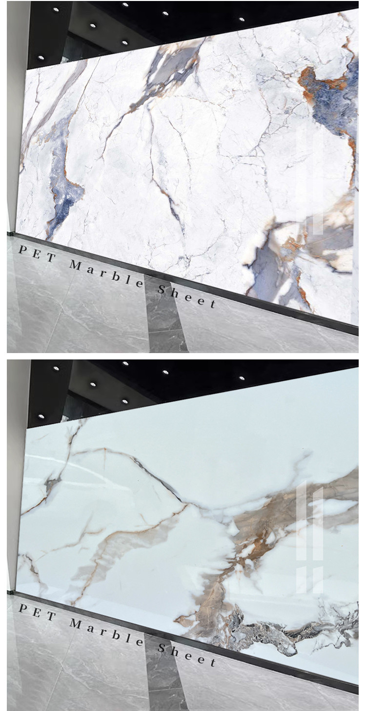 1220*2440mm Marble Wall Paneling Waterproof Marble Bamboo Charcoal Wood Veneer