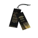 Copperplate Print SGS Gold Foil Tags Custom Logo Cardboard Clothing 1000pcs