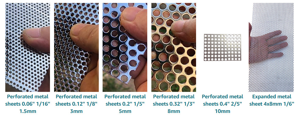 Mill Edge Decorative Stainless Steel Sheet 0.12 Inch Hole Metal Mesh Sheet