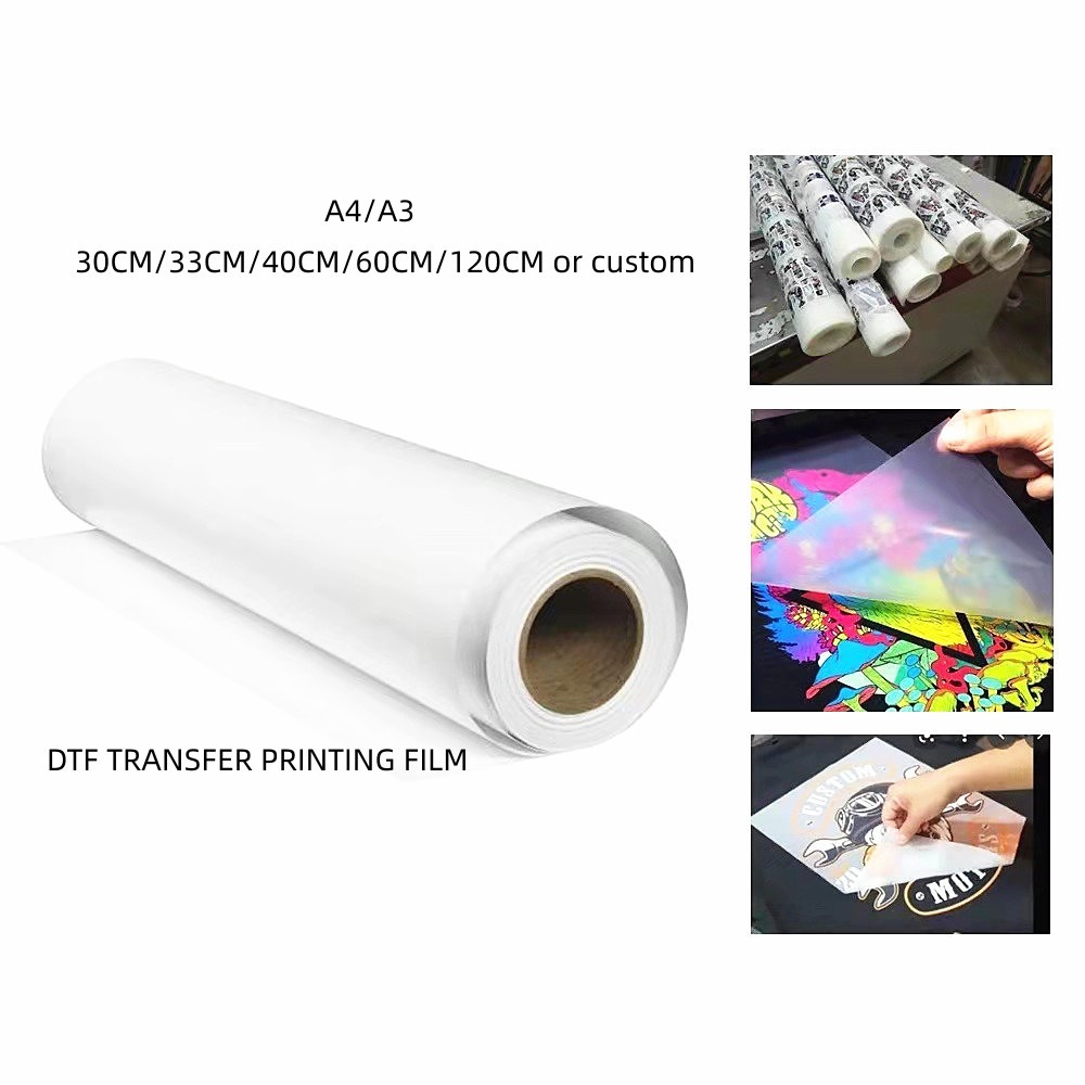 60cm*100m DTF PET Film white ink Instant Hot & Cold Peel Available