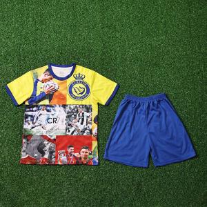 China C Ronaldo Children Fan Version Customized Football Jersey For Young Fans wholesale