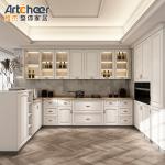 High Durability Pure White / Blue Shaker Style Kitchen Cabinets Manufactured By