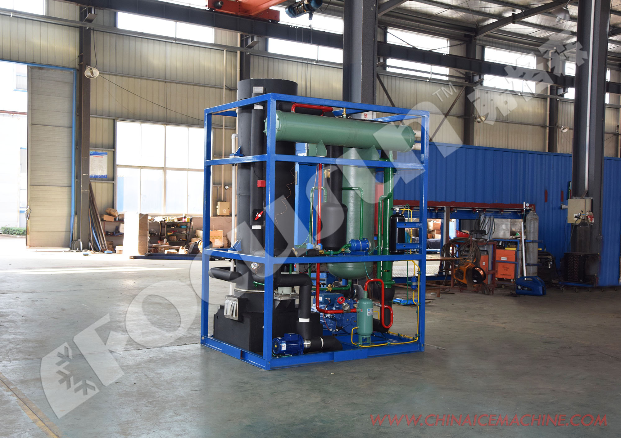 Customized Size 5 Ton Water-Cooled Condenser Tube Ice Maker for Industrial Ice Needs