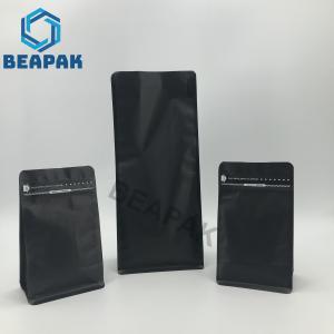 China VMPET Matte Black flat bottom side gusset bag Gravure Printing wholesale