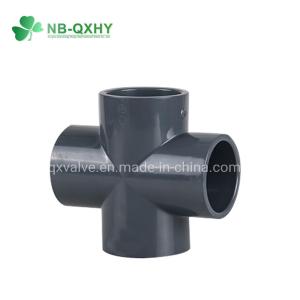 China Glue Connection PVC Cross Tee Pipe Fittings for Water Supply Complete Size 20mm-400mm wholesale