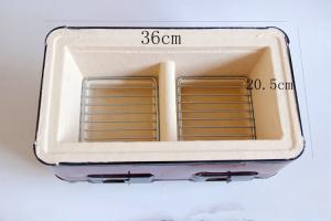 China mini charcoal folding mini ceramic BBQ charcoal grills clay brazier wholesale