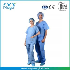 China 30gsm 40gsm SMMS Surgical Scrub Suit Operation Theatre Scrub Suits wholesale