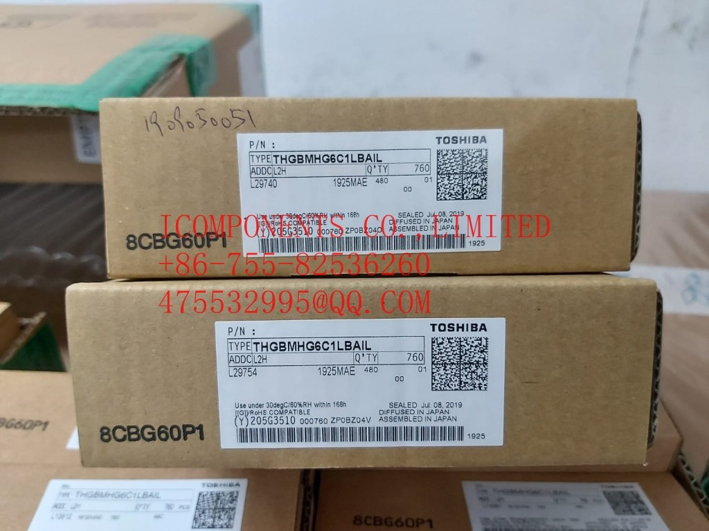 THGBMJG6C1LBAU7 TOSHIBA NAND Flash Serial e-MMC 3V/3.3V 64G-bit 64G/16G/8G x 1/2-bit/4-bit Automotive 153-Pin FBGA Tray