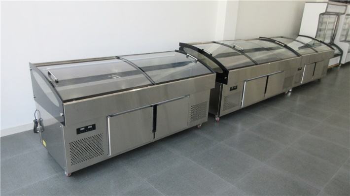 Meat Food Stainless Steel Table Top Freezer 1.8m Dirct Cooling