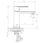 Brass Chrome 2.000kg 160mm Wash Basin Faucet