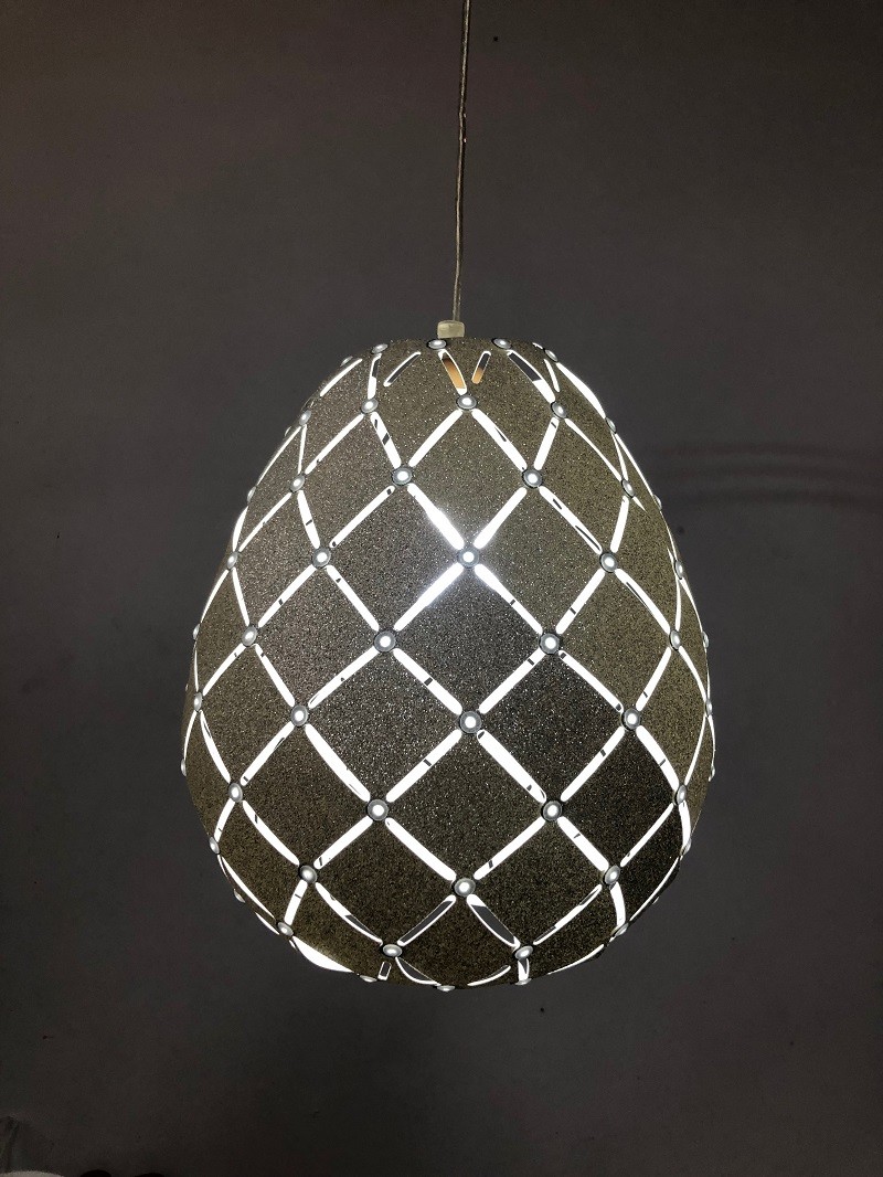Collapsible E27 Glitter Ball Bedside Lamp Shades Rhombus Pierced