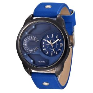 China Big size Round Alloy Wrist Watch , Custom Design Metal Material Genuine Leather Strap Japan Movement Fashion Watch ,OEM wholesale