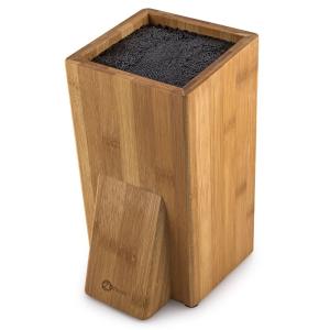 China Durable Wood Kitchen Bamboo Knife Block Set High Temperature Tolerance wholesale