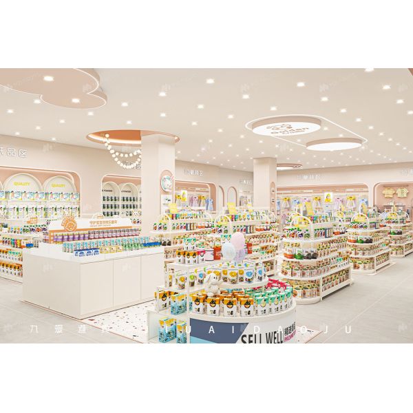 BBC003 Customized Store Design baby clothing display rack baby shoe display for Baby Shop Interior Design