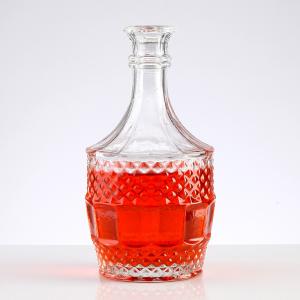 China Provided Freely 750ml Vodka Whiskey Rum Brandy Alcohol Fruit Wine Glass Bottle with Cap wholesale