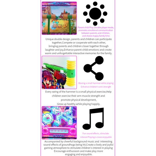 Kids Arcade Games Factory Direct Coin-Operated Whack-A-Mole Machine