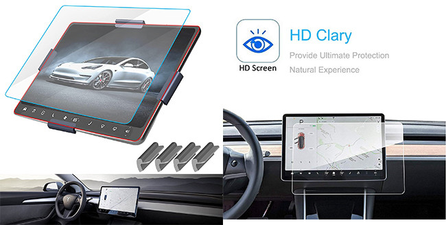 Model 3 Y Tempered Glass Screen Protector Model 3 Model Y 15" Center Control Touch Screen Car Navigation