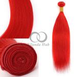Red Straight Remy Human Hair Bundles Sew In Weave Bundles Brazilian Bundle Deals