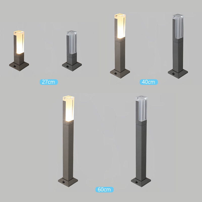 LED 7W IP54 Outdoor LED Garden Lights For Lawn Bollard Type Aluminum Shell