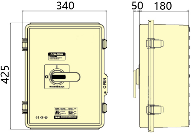 Syntax DS Series 200A 250A Built In ABB Enclosed Disconnect Switch IP65