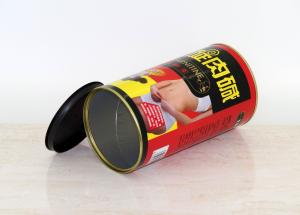 China Round Easy Close Dry Foods / Gifts Paper Composite Cans Dia 126 mm , H 140 mm wholesale