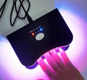 China 12w led nail lamp time set 30s 60s 90s pink black silver wholesale