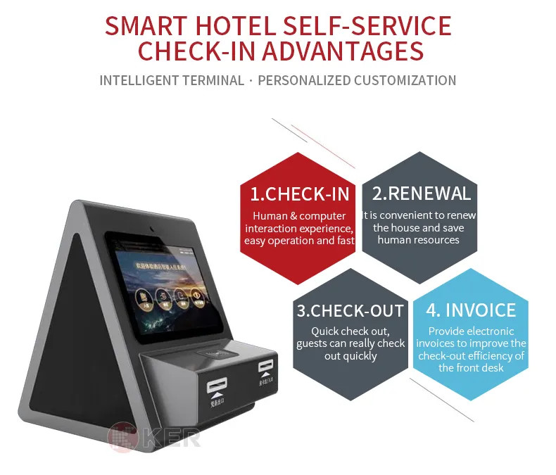 Hotel Check In Passport Scanner Kiosk Android Self Service Check In And Check Out Terminal Self Service Terminal