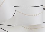 Waterproof Non woven Wallpaper Curve Lines Pattern for Living Room 0.53*10M