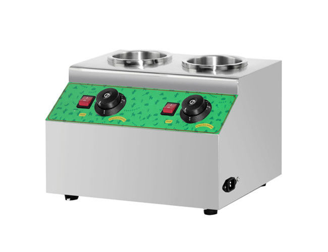 160w Snack Food Processing Equipment 2 Bottles Depth 160mm For Chocolate Sauce Warming