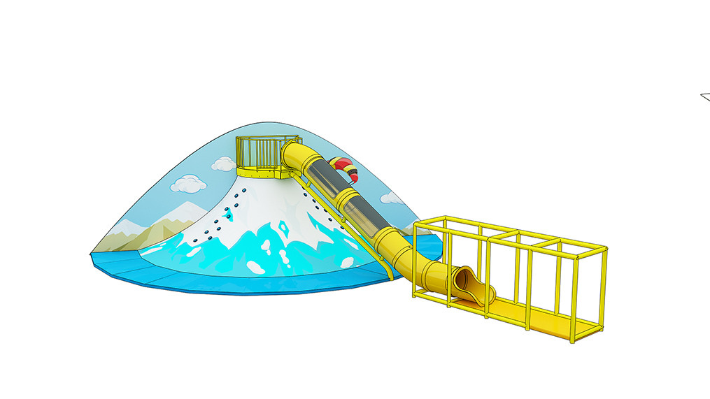 Funny Colorful 2.6M Volcano Climbing Slide Indoor Playground Equipment