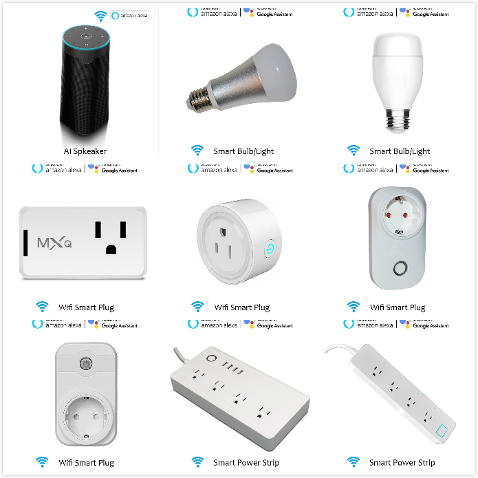 Universal USB Electrical US Plug Socket ABS Material 2.4G Wifi Work With Alexa Google