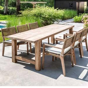 China Teak Wood Dining Table And Chair Set wholesale