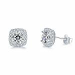 Women Moissanite Hip Hop Jewelry Stud Earring Hip Hop 1 Ct Customized