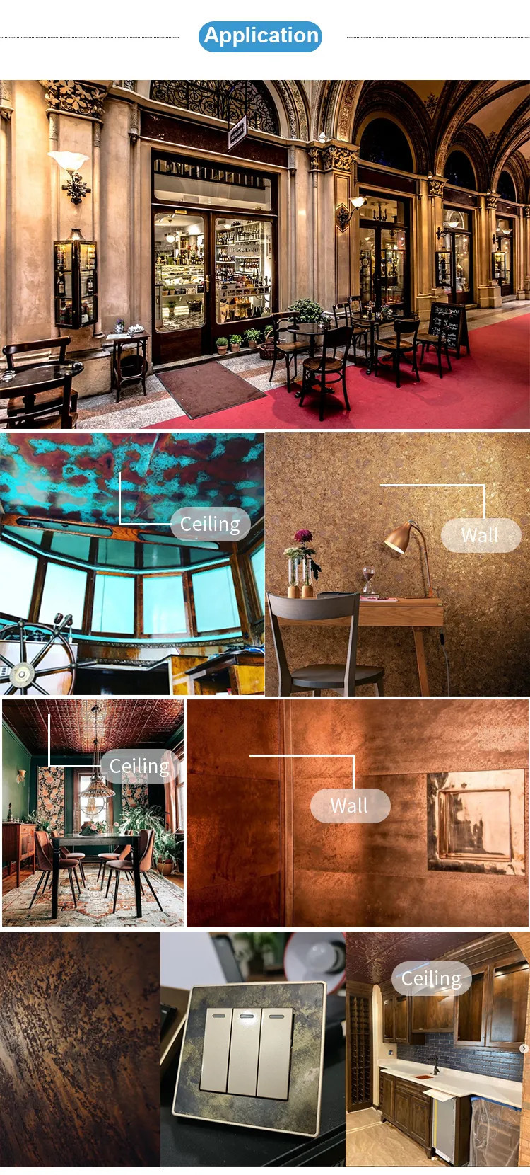 High-End Customization 304 Antique Brass Spotted Stainless Steel Sheet for Artistic Architectural Wall Decor
