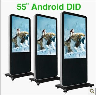 55inch floor standing vertical double side LCD monitor advertising android media player