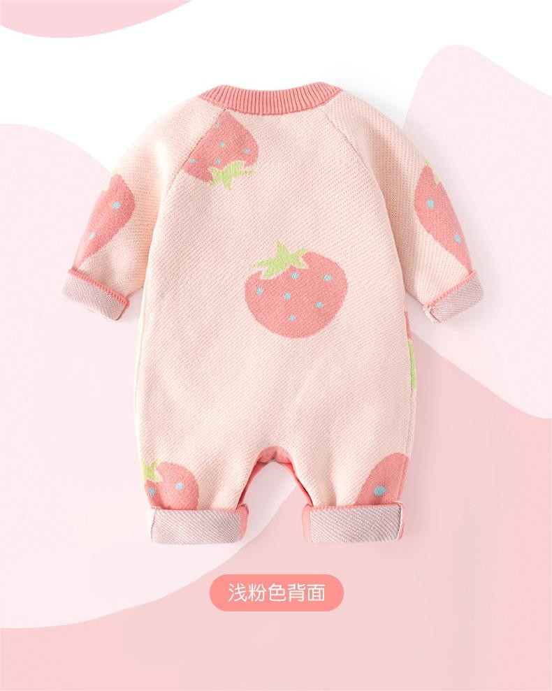 Wholesale Newborn Baby Knit Pure Cotton Romper Infant Sweaters Onesie Children's Long Sleeve Bodysuit for Autumn Winter