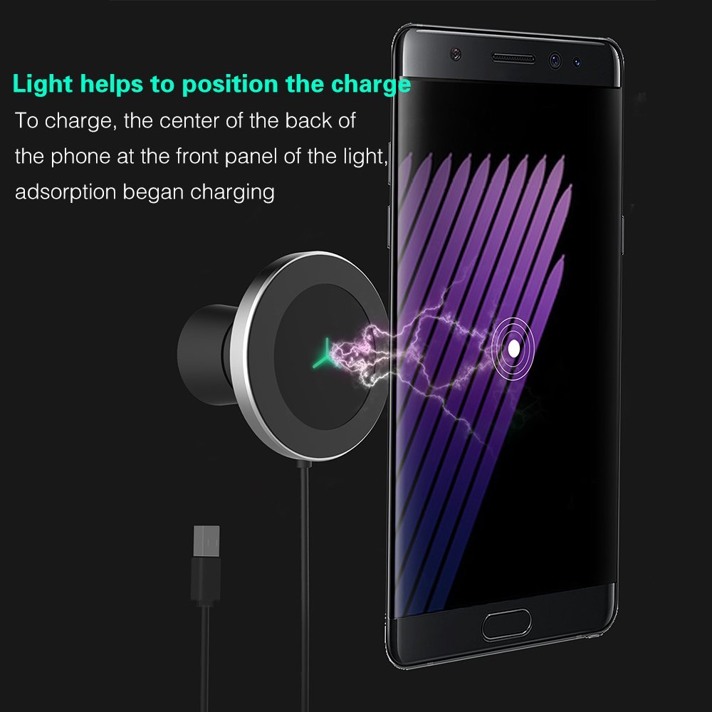 Fast QI 10W Wireless Charging Magnetic Car Mount Holder