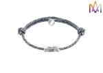 Bells Pendants Braided Lettering Mens Magnetic Bracelets