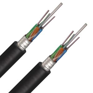 China GYTA G652D Gel Filled Direct Buried Fiber Optic Cable Aluminum Tape Armored wholesale