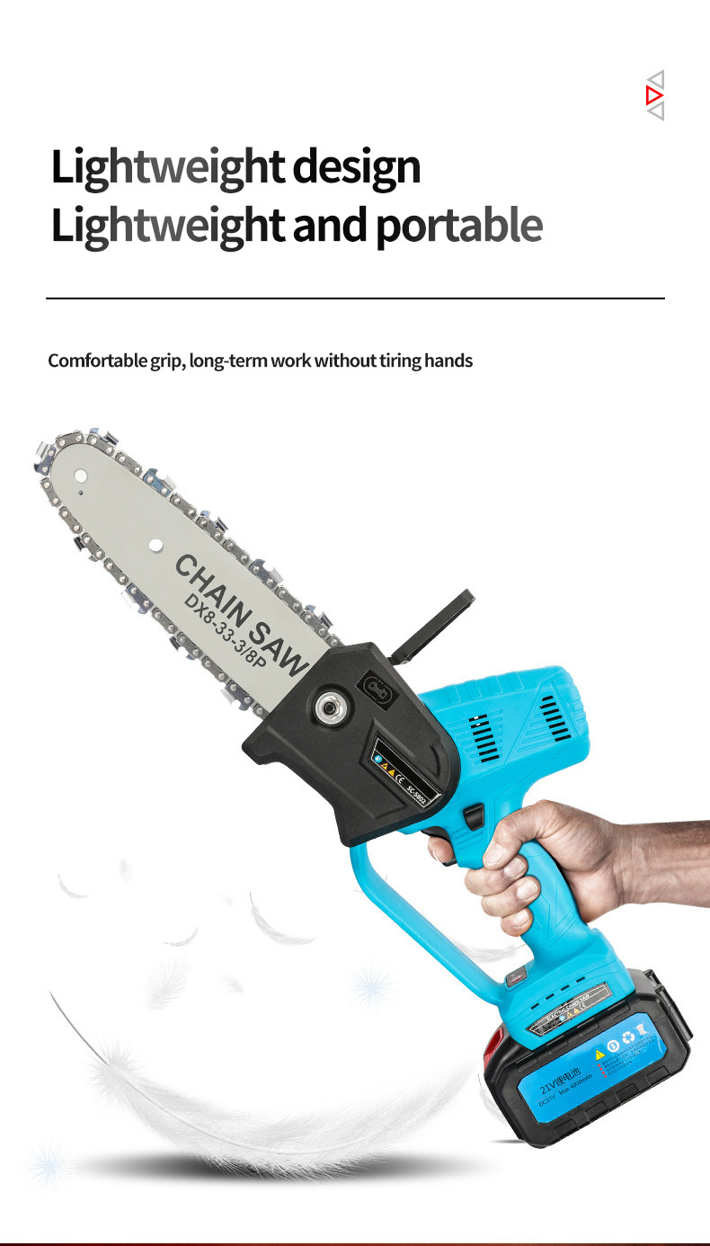 8 Inch 21V Cordless Electric Chainsaw Brushless Landscape Carpenter Chainsaw Replacement Makita B